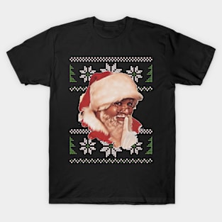 Black Santa Ugly Christmas Sweater T-Shirt